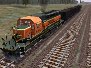 A view of the new BNSF SD40-2 available from the TrainSim Insider site.