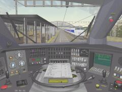 In the cab of a TGV Atlantic at Avignon TGV station. This cab is in the updated Speedworks TGV Addon pack 1.